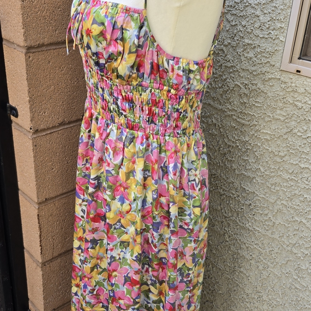 ASTR The Label Smocked Fully Lined Floral Maxi Dress - Picture 7 of 11